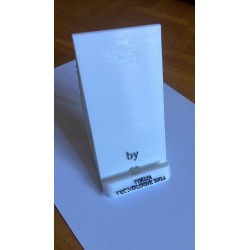 Porta cellulare STD bianco con testo
