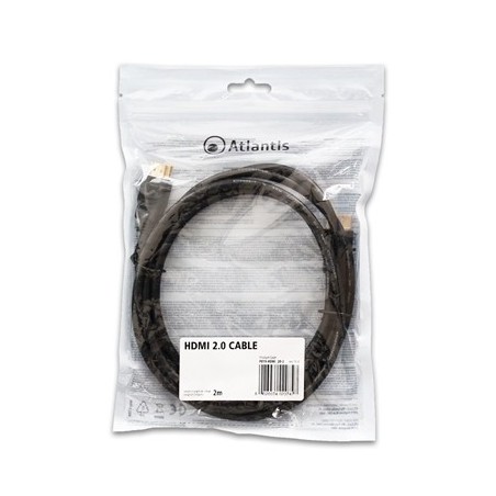 CAVO HDMI 2.0 ATLANTIS P019-HDMI_20-2 -RAME - SCHERMATO - 2MT
