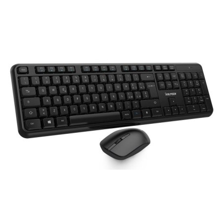 Vultech tastiera e mouse wireless 1600dpi 2,4ghz