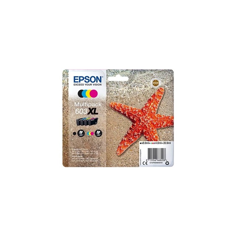 MULTIPACK EPSON 603XL "STELLA MARINA" C13T03A64010 4COL X XP-2100/XP-3100/XP-4100 - WF-2810DWF/WF-2830DWF/WF-2850DWF