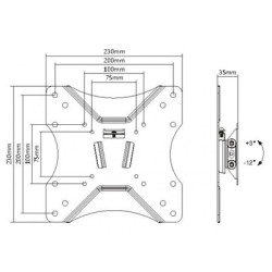 SUPPORTO X LCD/TV A MURO 23"/42" EQUIP