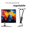 Machpower Monitor LED 24" multimediale Full HD 1920x1080 IPS, 75HZ, 250CD/M2, HDMI+VGA+Audio