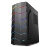 Case gaming con 1 ventola RGB, 3 porte USB, 1 strip a LED RGB con pannello laterale in vetro temperato