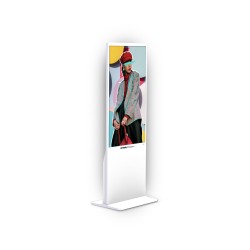 Totem Digital Signage 55" Indoor, Touch IR, Android 11, 4GB RAM, 32GB ROM, Colore Bianco