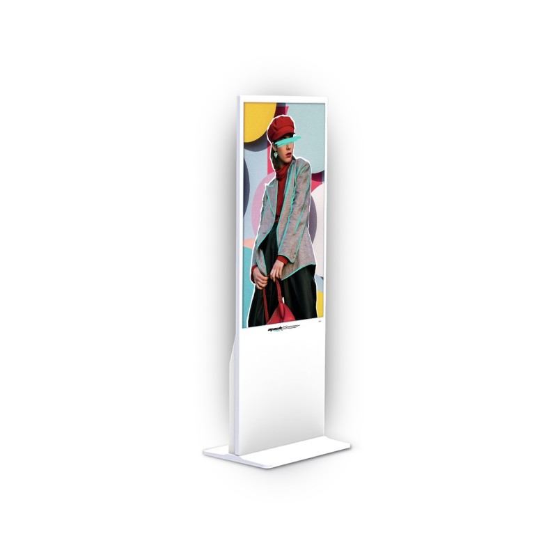 Totem Digital Signage 55" Indoor, Touch IR, Android 11, 4GB RAM, 32GB ROM, Colore Bianco