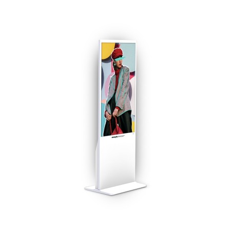 Totem Digital Signage 55" Indoor, Touch IR, Android 11, 4GB RAM, 32GB ROM, Colore Bianco