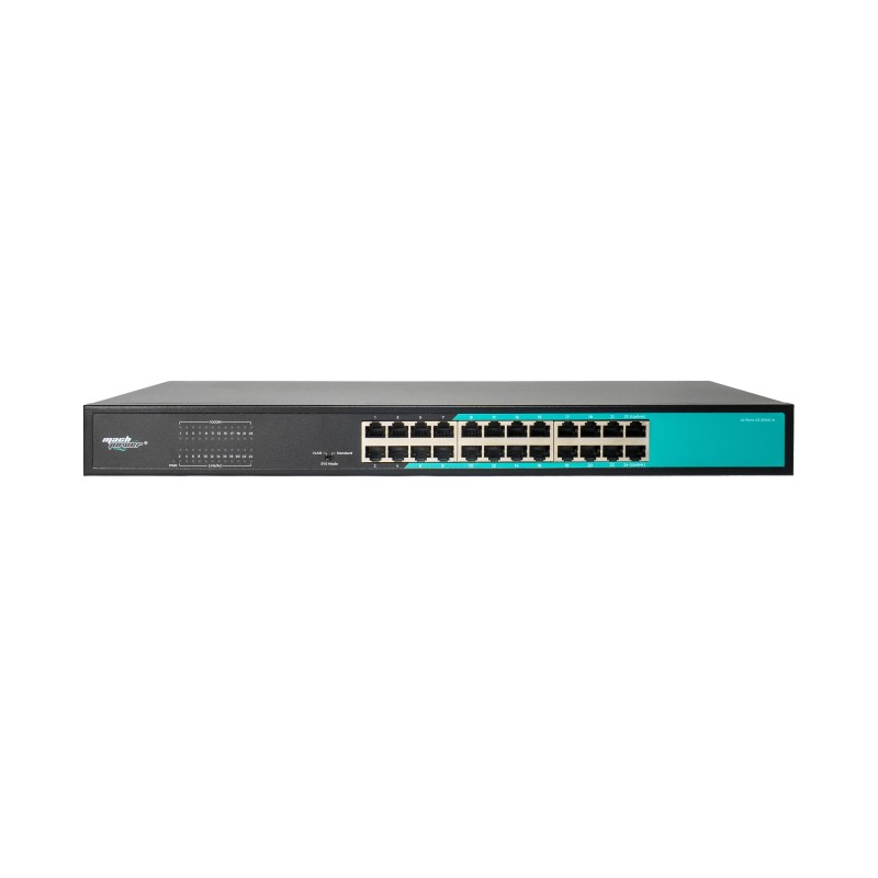 Switch 24 porte gigabit unmanaged, per armadi rack 19"