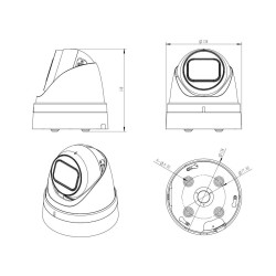 Longse Videocamera dome IP 8MP(4K) H.265,con ottica 3,6-11mm,autofocus,IR fino a 40 metri,PoE,SD Slot,Vandalproof,IP67
