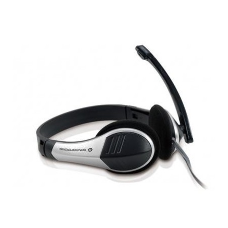 CUFFIA CON MICROFONO CONCEPTRONIC CCHATSTAR2 - COL. NERO - CAVO 2MT