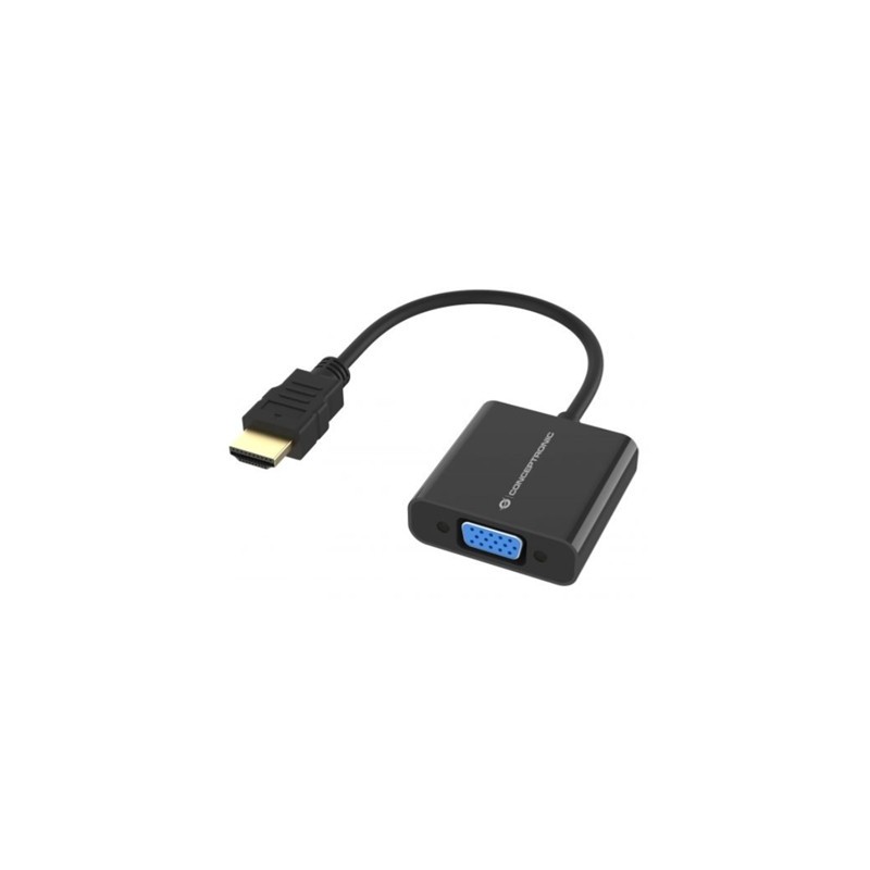 ADATTATORE DA HDMI A VGA CONCEPTRONIC ABBY20B - SUPPORTA RISOLUZIONI FINO A 1080P 60HZ
