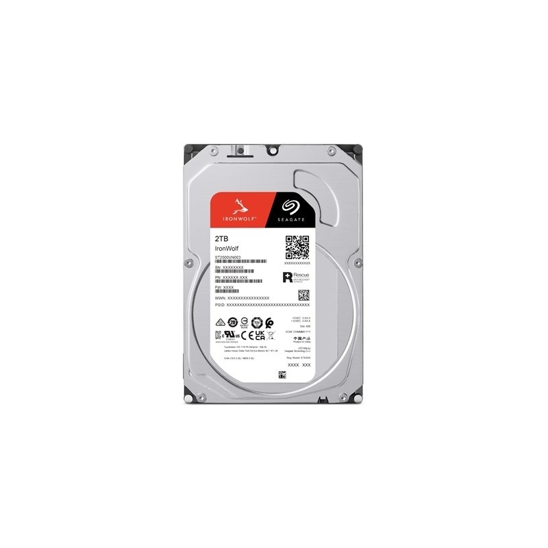 HARD DISK SATA3 3.5" X NAS 2000GB(2TB) SEAGATE IRONWOLF ST2000VN003 5900RPM CACHE 256MB PER NAS DA 1 A 8 UNITà CERTIFIED REPAIR